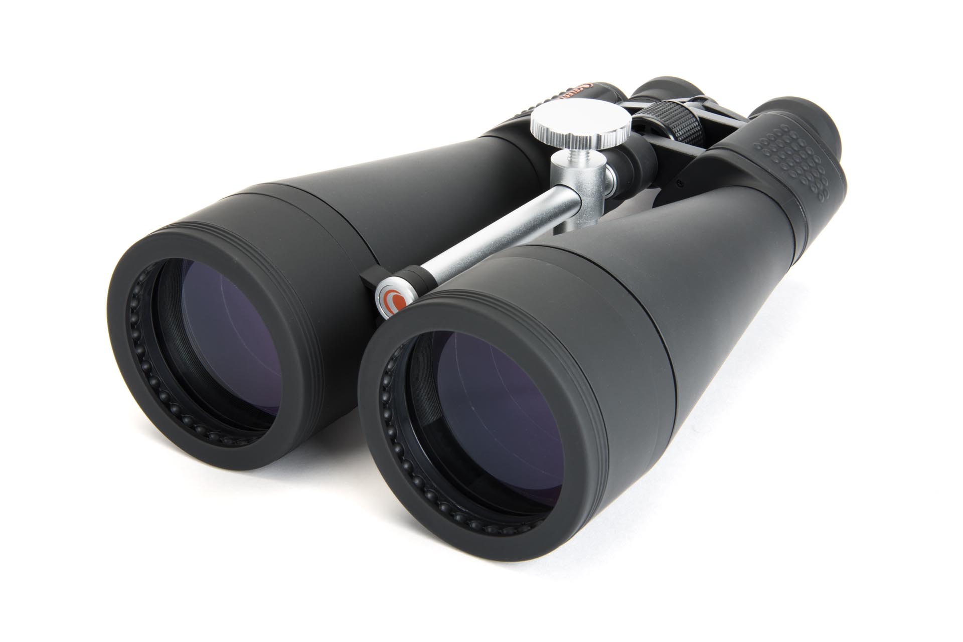  Binocolo gigante Celestron SkyMaster 20×80 con corpo impermeabile rivestito, ottiche acromatiche con trattamento multistrato e rivestimento di fase ed un pratico sistema di fissaggio a treppiede ad asta centrale integrato nel corpo del binocolo. 