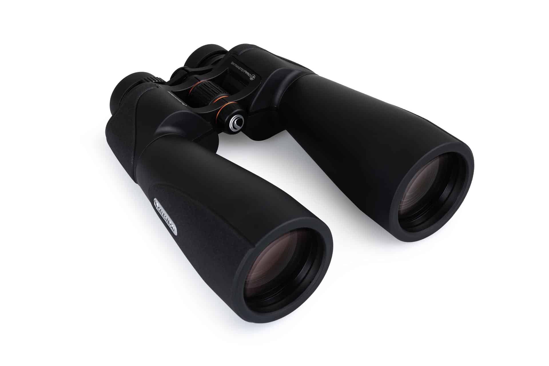  Binocolo gigante Celestron SkyMaster PRO ED 15×70 con lenti ED a bassa dispersione dotate di trattamento multistrato Celestron XLT e rivestimento di fase, corpo rigido e resistente completamente impermeabile e riempito d'azoto, rivestito in gomma. 