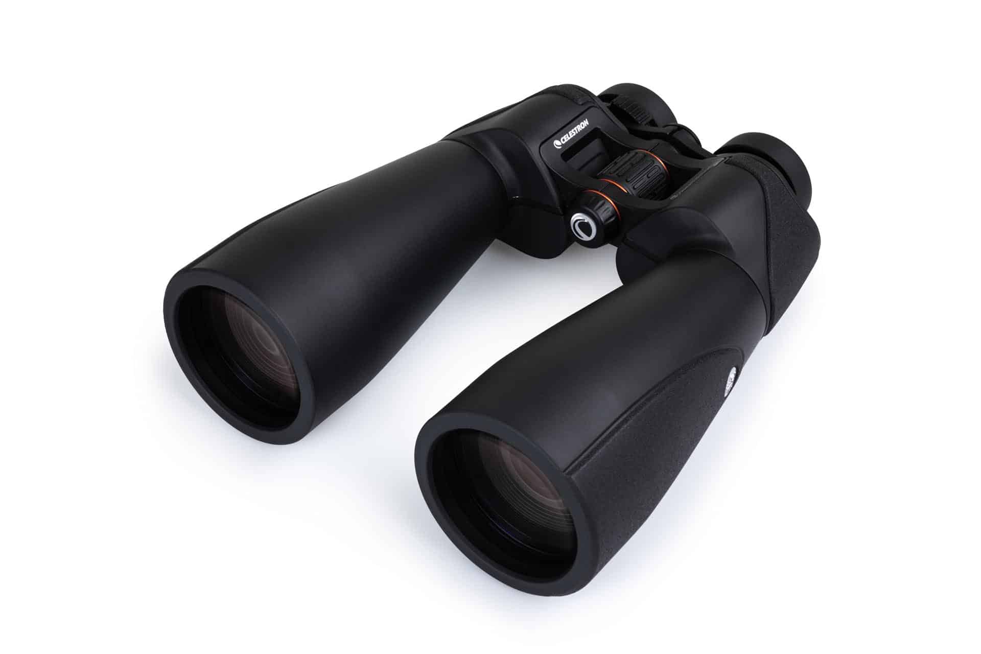  Binocolo gigante Celestron SkyMaster PRO ED 15×70 con lenti ED a bassa dispersione dotate di trattamento multistrato Celestron XLT e rivestimento di fase, corpo rigido e resistente completamente impermeabile e riempito d'azoto, rivestito in gomma. 