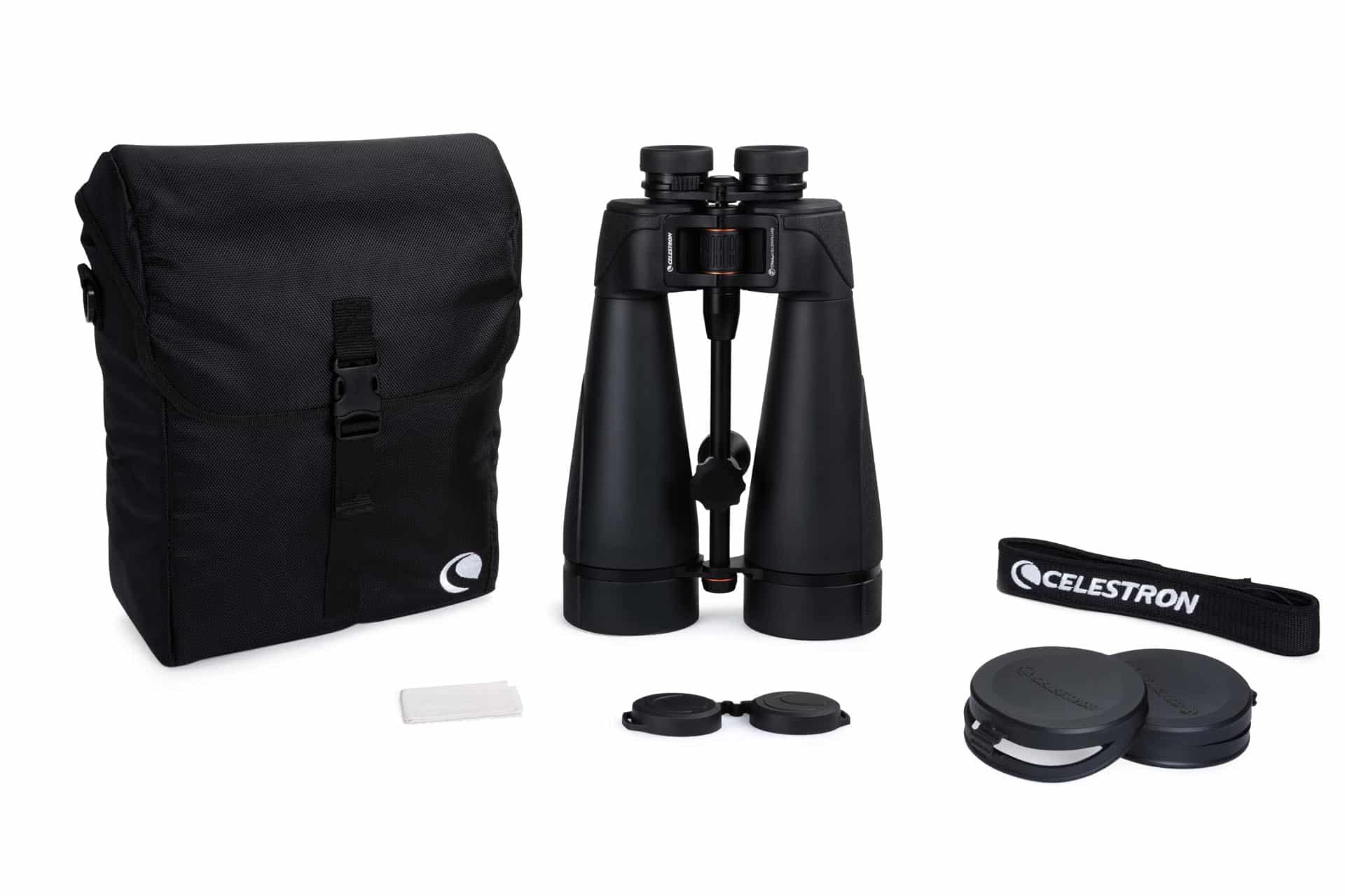  Binocolo gigante Celestron SkyMaster PRO ED 20×80 con lenti ED a bassa dispersione dotate di trattamento multistrato Celestron XLT e rivestimento di fase, corpo rigido e resistente completamente impermeabile e riempito d'azoto 