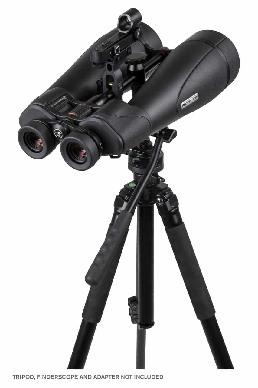  Binocolo gigante Celestron SkyMaster PRO ED 20×80 con lenti ED a bassa dispersione dotate di trattamento multistrato Celestron XLT e rivestimento di fase, corpo rigido e resistente completamente impermeabile e riempito d'azoto 