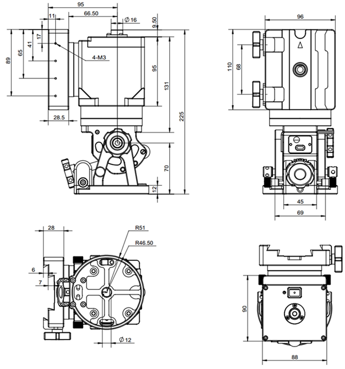  Montatura iOptron Equatoriale ed altazimutale a doppio moto armonico HAE29 EC con Encoder in AR 