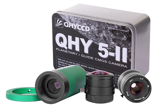  QHY5L-II mono premium - camera per autoguida e riprese planetarie ad alta velocità, max 200fps - con accessori 