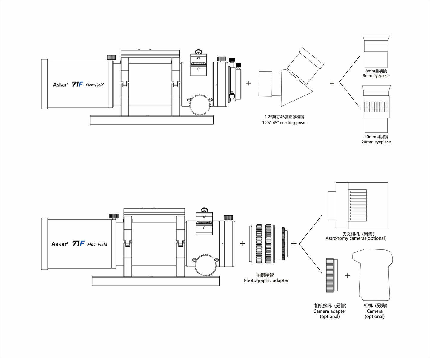  Askar 71F 71 mm f/6.9 Quadruplet Flatfield Apochromat [EN] 