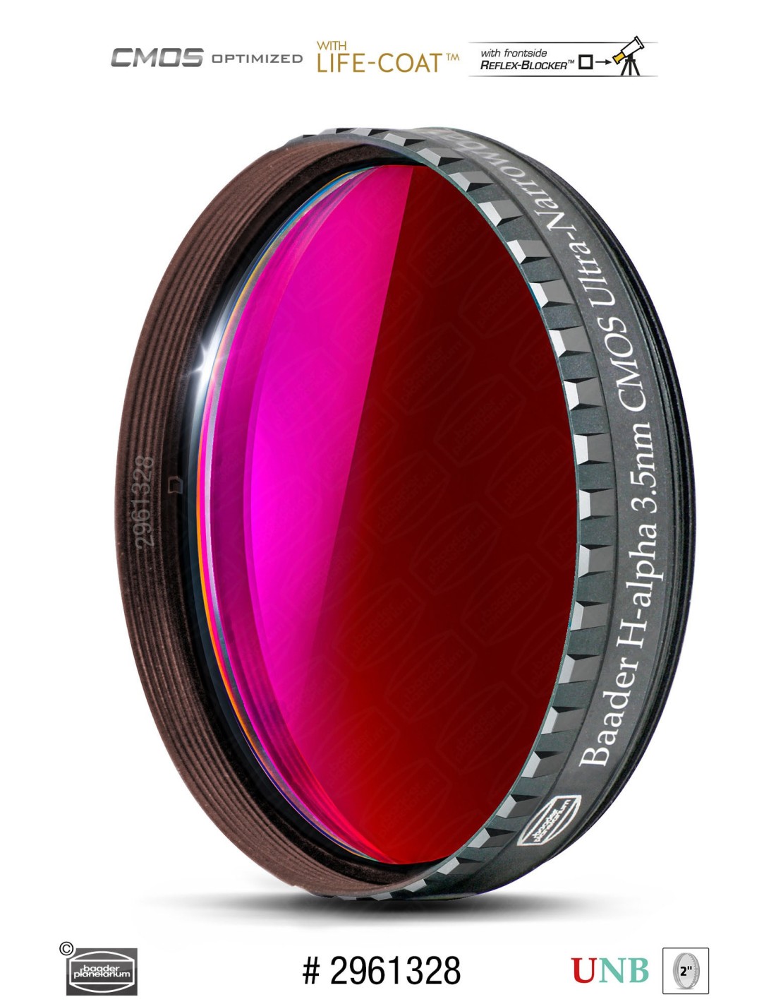  Baader H-alpha 2" Ultra-Narrowband-Filter (3.5nm) - CMOS-optimized Demo negozio 