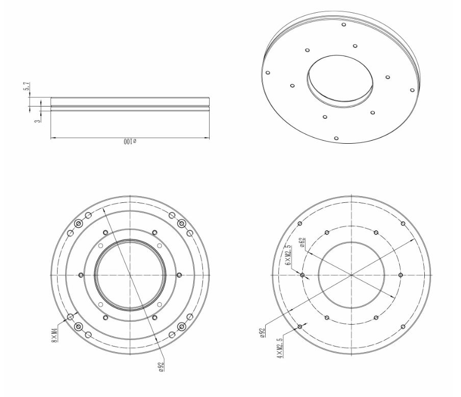  Tilter meccanico a 4 punti per camere Vision 